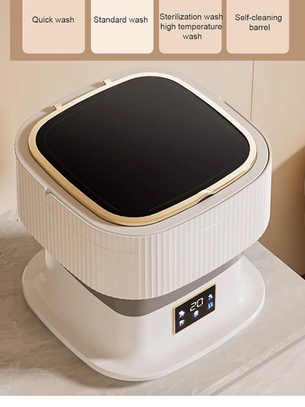 Portable Washing Machine Mini Washer Foldable Washer and Spin Dryer Small Travel